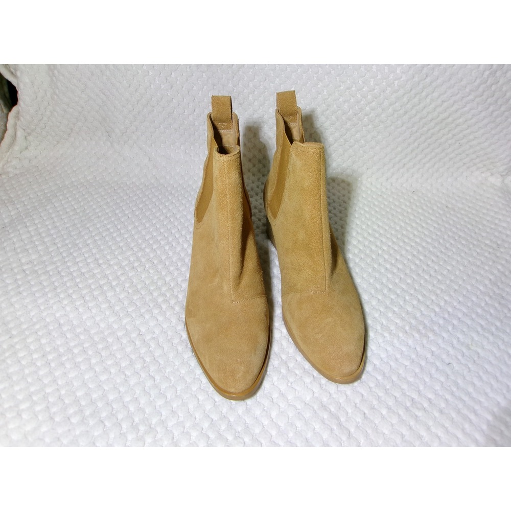 Rag & Bone Walker Camel Tan Suede Chelsea Ankle Boots Pointed Toe Size 39